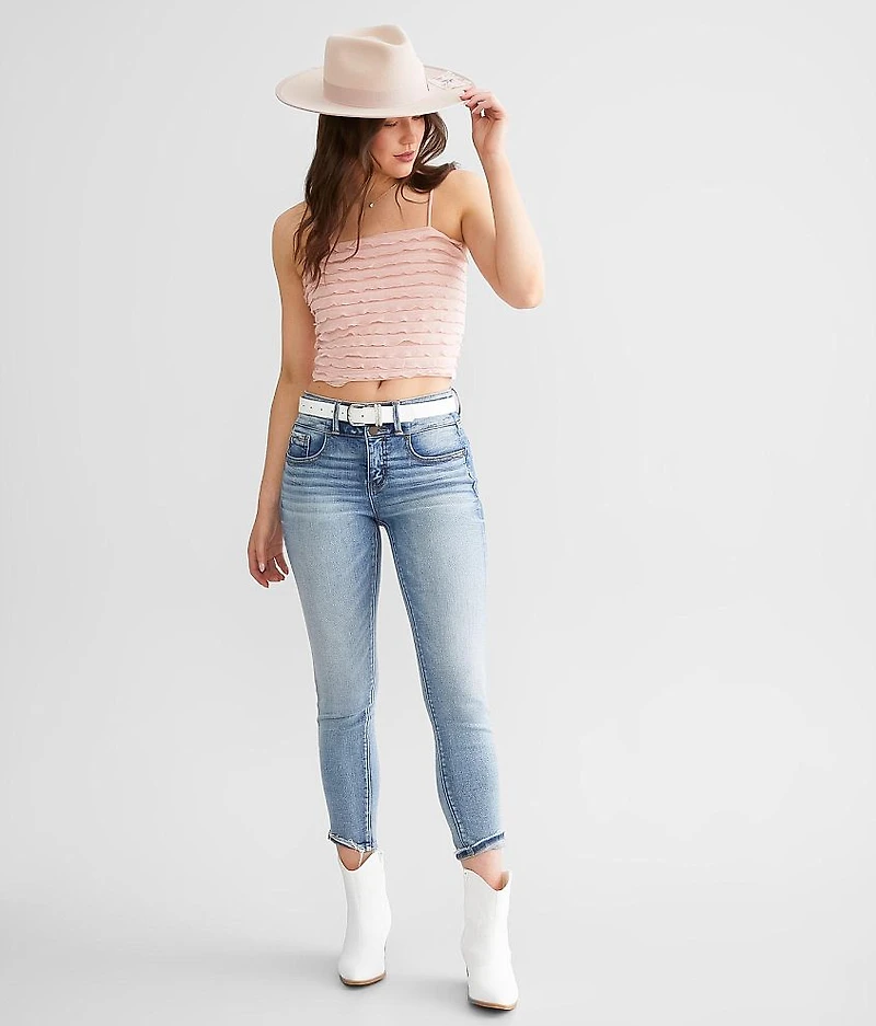 Cropped Ruffle Tank Top