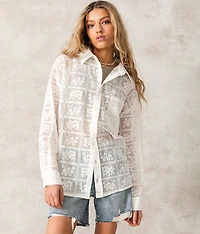 Sheer Lace Blouse
