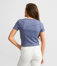 Rib Knit Cropped Top