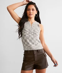 Eyelash Sweater Knit Tank Top
