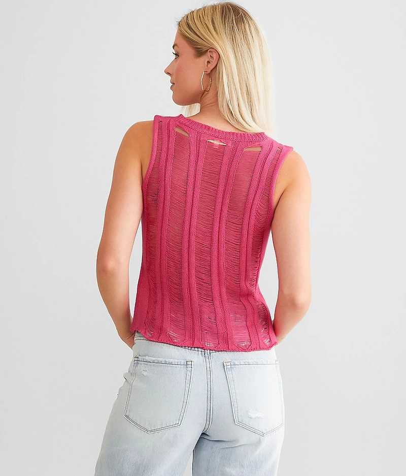 Destructed Sweater Tank Top