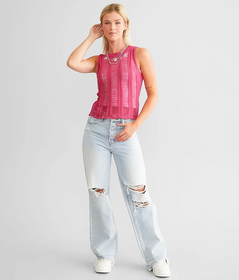 Destructed Sweater Tank Top
