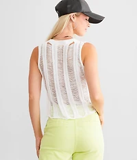 Destructed Sweater Tank Top