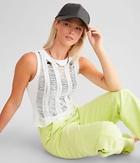 Destructed Sweater Tank Top