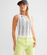 Destructed Sweater Tank Top