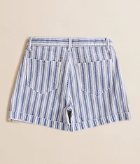 Girls - High Rise Railroad Stretch Cuffed Short