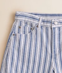 Girls - High Rise Railroad Stretch Cuffed Short