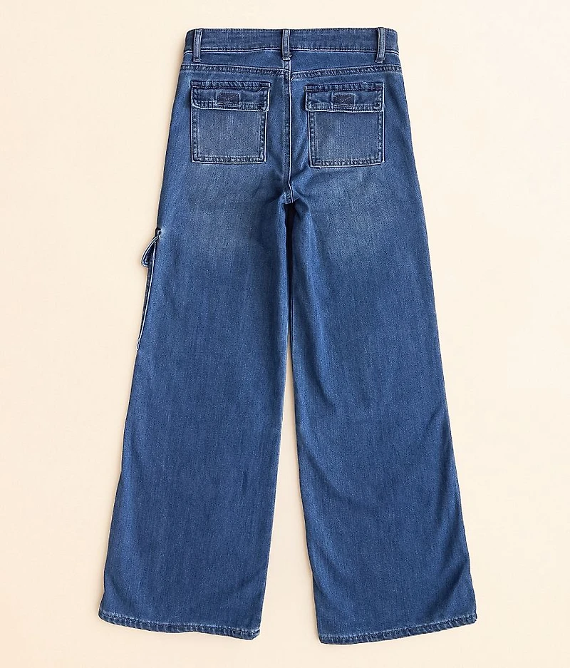 Girls - High Rise Cargo Stretch Jean