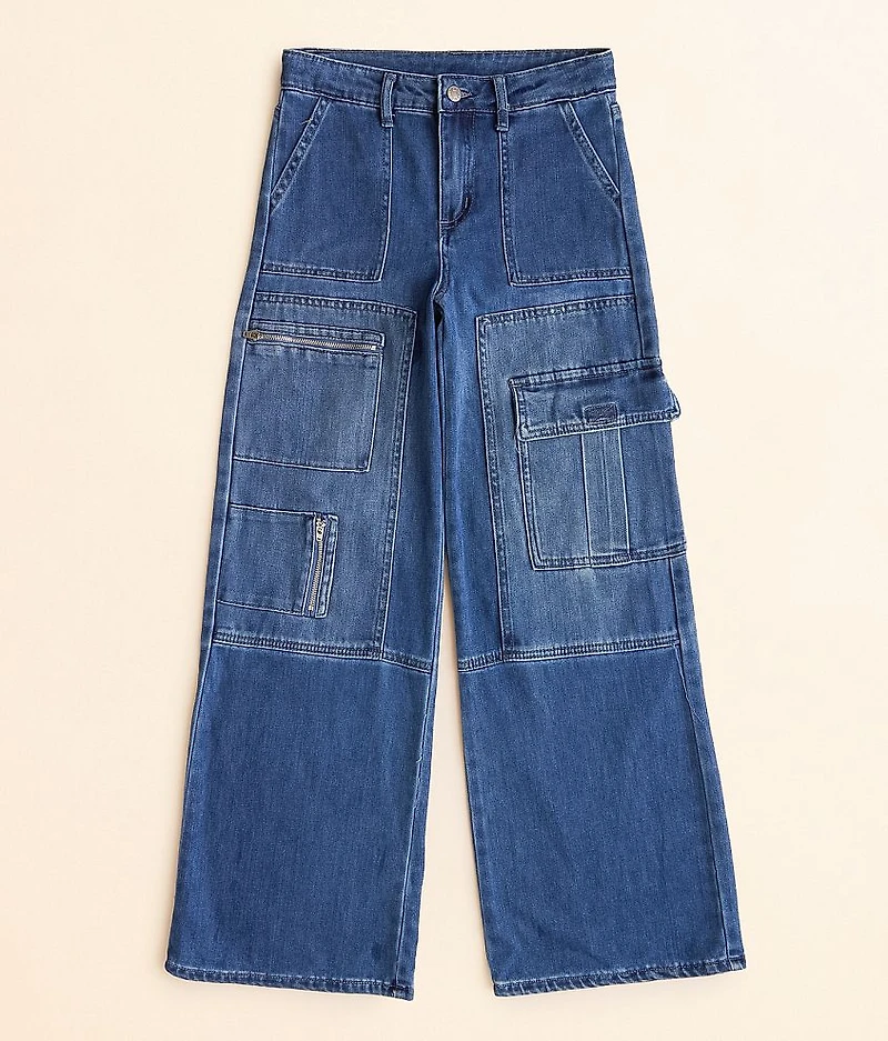 Girls - High Rise Cargo Stretch Jean