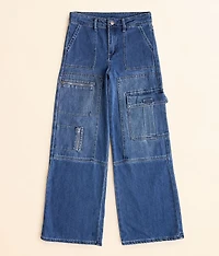 Girls - High Rise Cargo Stretch Jean