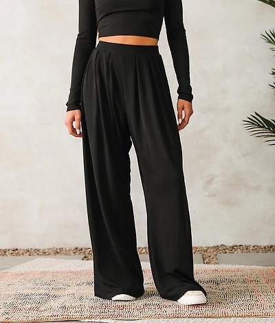 Ribbed Wide Leg Pant