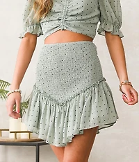 Polka Dot Smocked Skirt
