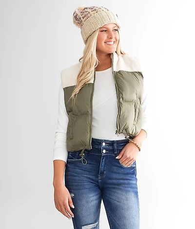 Cropped Puffer Vest