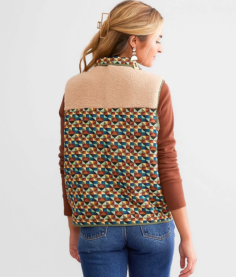 Pieced Sherpa Vest