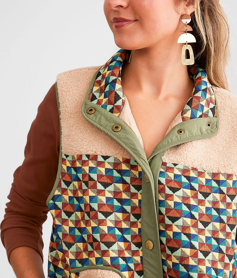 Pieced Sherpa Vest