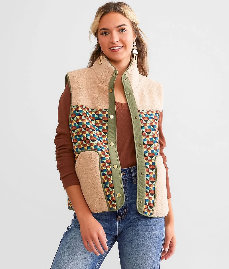 Pieced Sherpa Vest