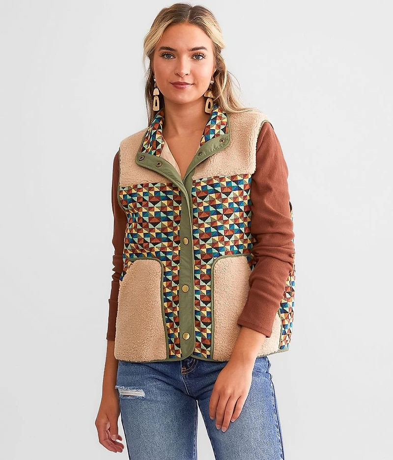 Pieced Sherpa Vest