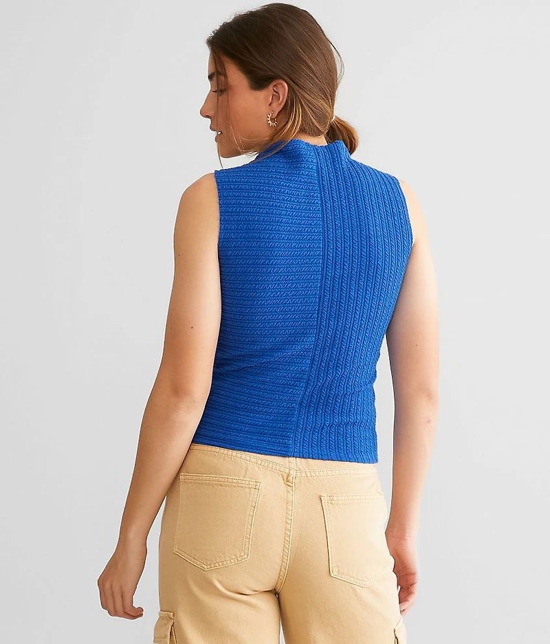 Textured Rib Knit Tank Top