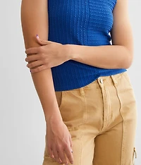 Textured Rib Knit Tank Top