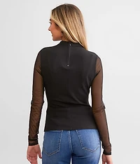 Rhinestone Cut-Out Top