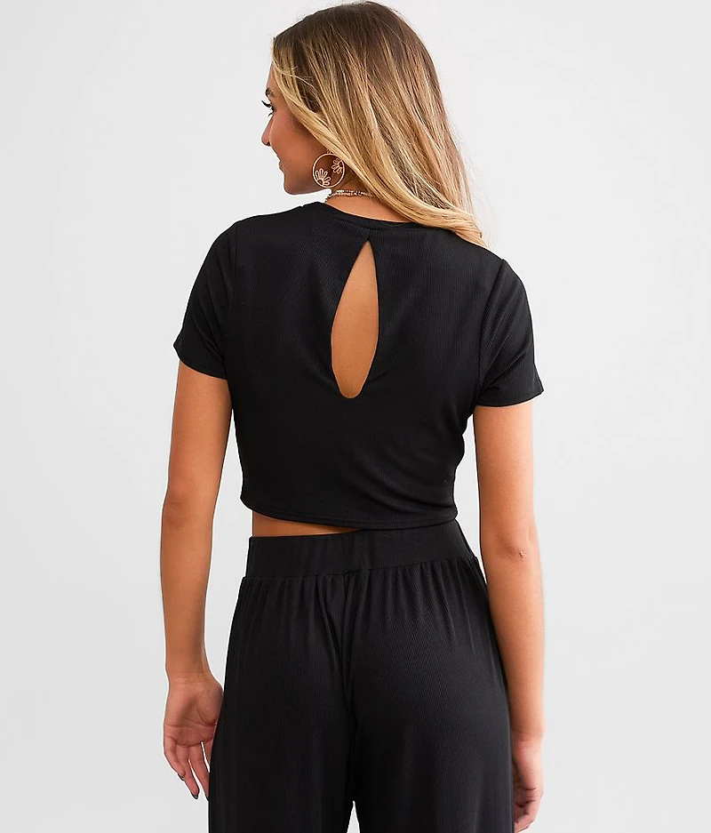 Rib Knit Cropped Top