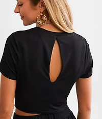Rib Knit Cropped Top