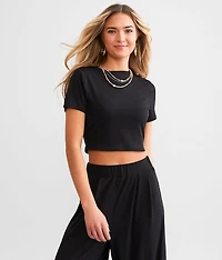 Rib Knit Cropped Top