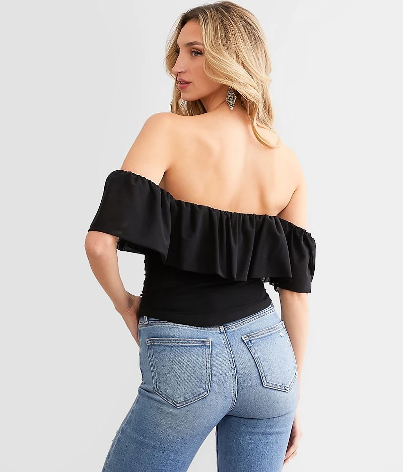 Off The Shoulder Corset Cropped Top