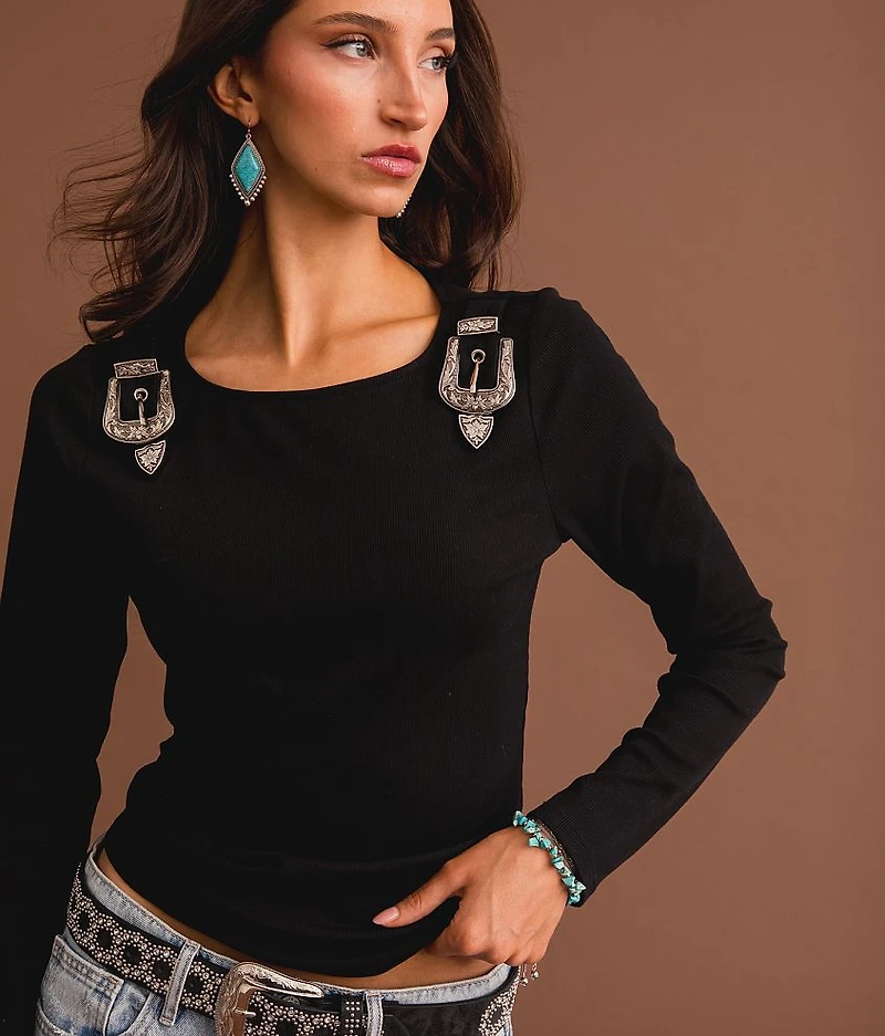 Western Buckle Top