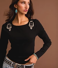 Western Buckle Top
