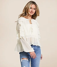 Ruffle Pleated Top