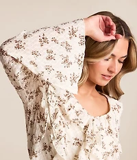 Floral Ruffle Cropped Top