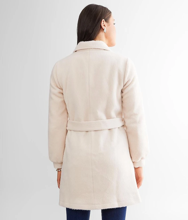 Eyelash Knit Dress Coat