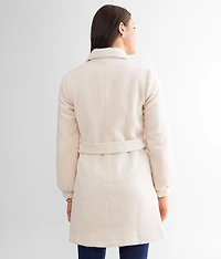 Eyelash Knit Dress Coat