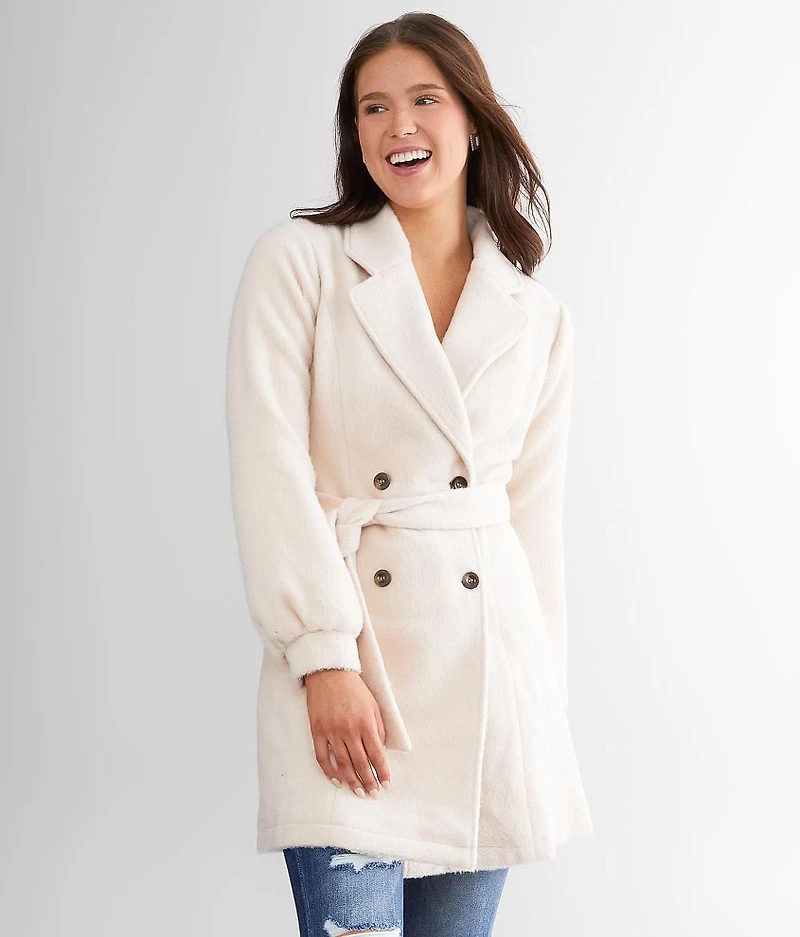 Eyelash Knit Dress Coat