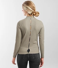Ribbed Mock Neck Top
