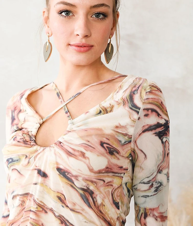 Marble Strappy Top