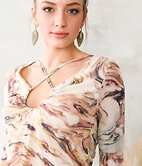 Marble Strappy Top