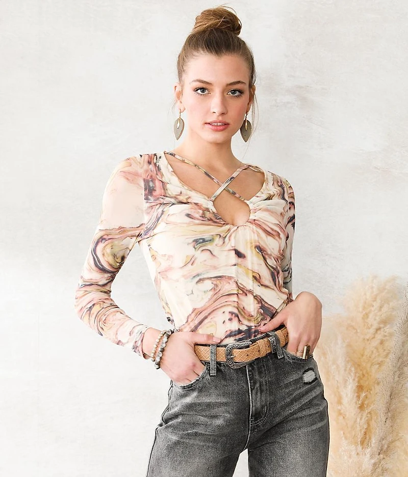 Marble Strappy Top