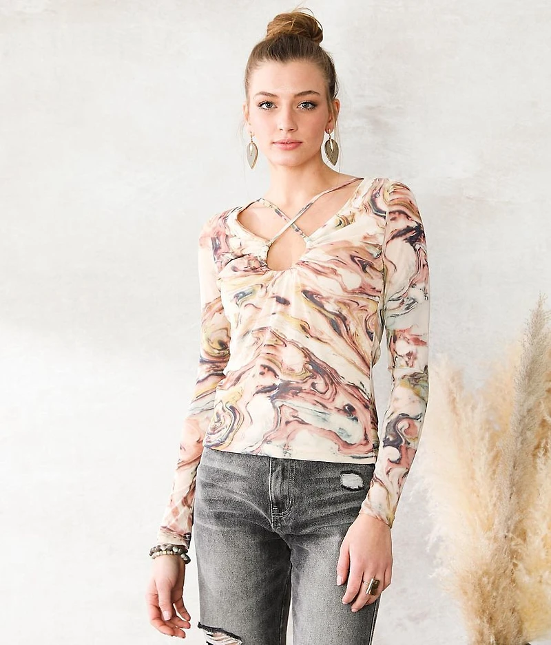 Marble Strappy Top