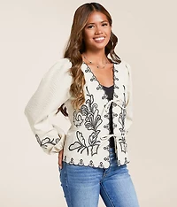 Embroidered Front Tie Top
