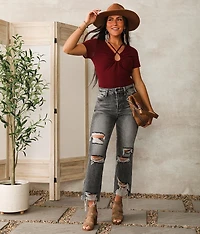 Strappy Keyhole Top