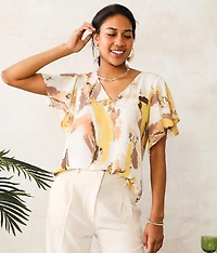 Printed Chiffon Top