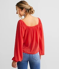 Mesh Sweetheart Top