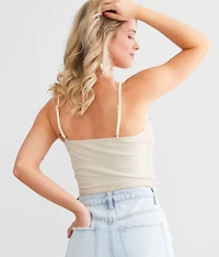 Faux Feather Tank Top