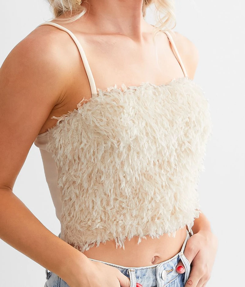 Faux Feather Tank Top