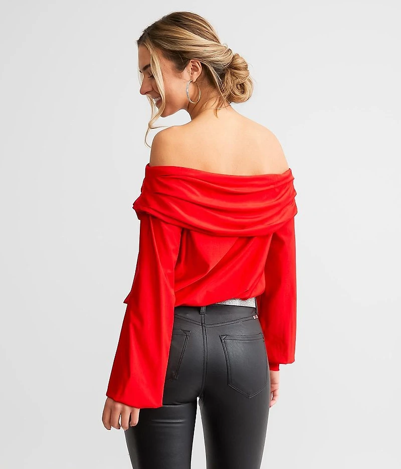 Draped Sheen Top