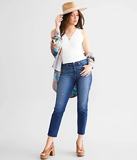 Faux Pearl Mesh Tank Top