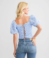 Rosette Floral Top