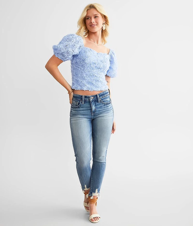 Rosette Floral Top